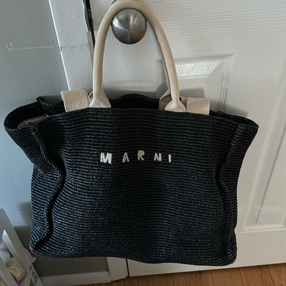 MARNI $895
Large East-West Basket Tote Bag
gently used beach bag comes w/ tags
